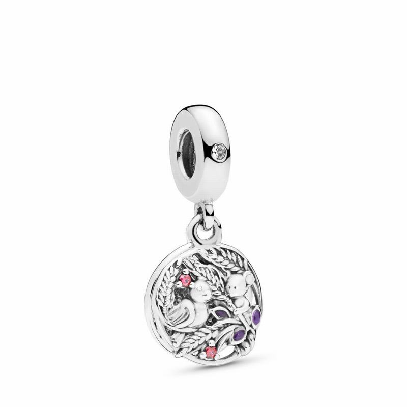 Pandora Always By Your Side Dangle Charm - Sterling Silver/Enamel/Purple/Cubic Zirconia - Canada | T